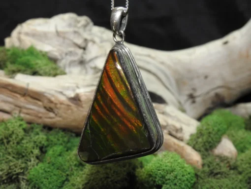 Ammolite Sterling Silver Pendant (.925) - Image 2