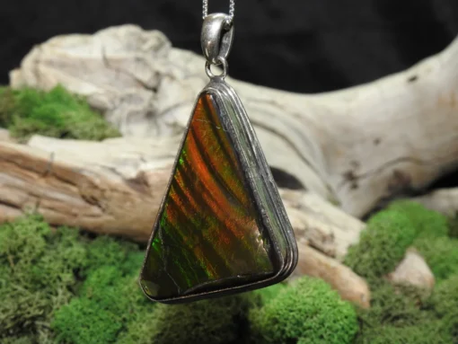Ammolite Sterling Silver Pendant (.925) - Image 4