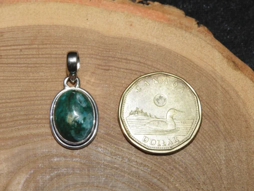 Chrysocolla Sterling Silver Pendant (.925) - Image 3