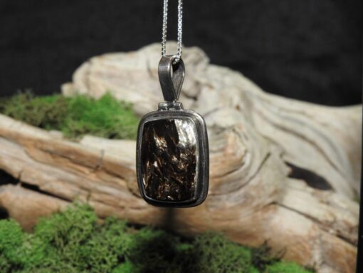 Golden Seraphinite Sterling Silver Pendant (.925) - Image 3