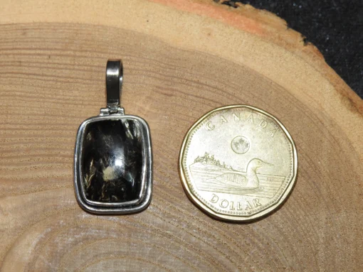 Golden Seraphinite Sterling Silver Pendant (.925) - Image 2