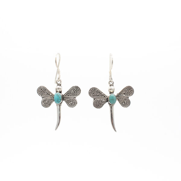 turquoise dragonfly earrings