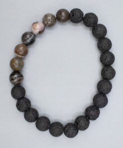 Petrified Wood with Lava Beads