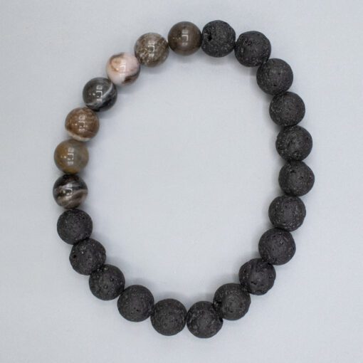 Petrified Wood with Lava Beads