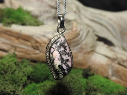 Rhodonite Sterling Silver Pendant (.925) - Image 2