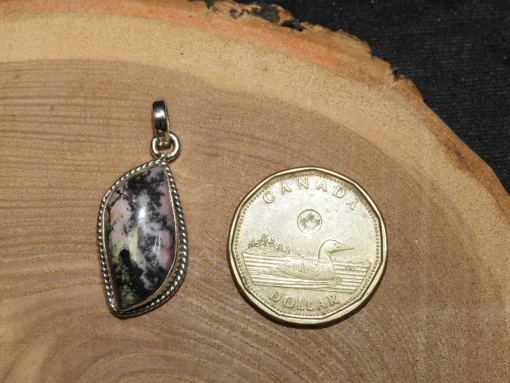 Rhodonite Sterling Silver Pendant (.925) - Image 3