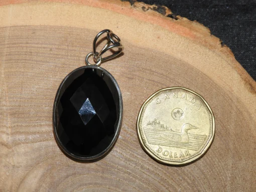 Black Onyx Sterling Silver Pendant (.925) - Image 3