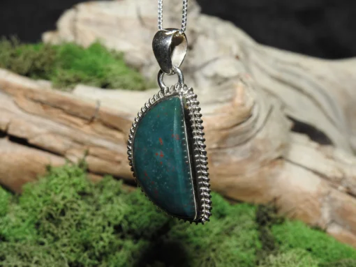 Bloodstone Sterling Silver Pendant (.925) - Image 2