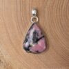 Rhodonite Sterling Silver Pendant (.925)