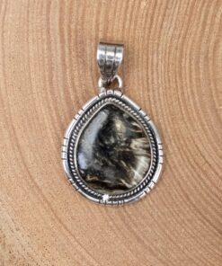 Golden Seraphinite Sterling Silver Pendant (.925)