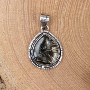 Golden Seraphinite Sterling Silver Pendant (.925)