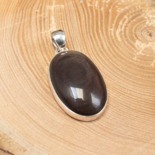 Rainbow Obsidian Sterling Silver Pendant (.925) - Image 2