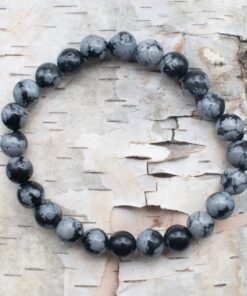 Snowflake Obsidian Bracelet