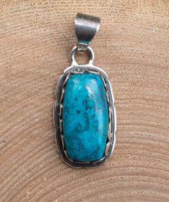 Chrysocolla Sterling Silver Pendant (.925)