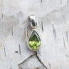 Peridot Sterling Silver Pendant (.925)