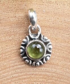 Peridot Sterling Silver Pendant (.925)
