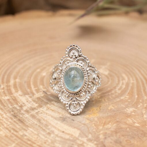 Blue Topaz Sterling Silver Ring (0.925)