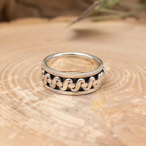 Sterling Silver Spinner Ring (0.925)