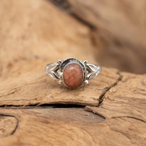 Sunstone Sterling Silver Ring (0.925)
