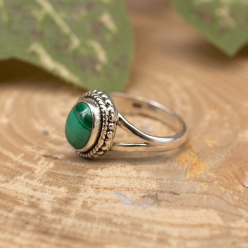 Malachite Sterling Silver Ring (0.925) - Image 2