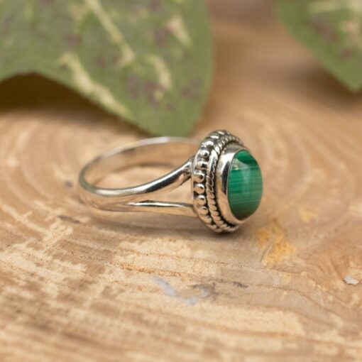 Malachite Sterling Silver Ring (0.925) - Image 3