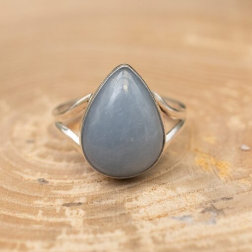 Angelite Sterling Silver Ring (0.925)