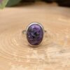 Charoite Sterling Silver Ring (0.925)