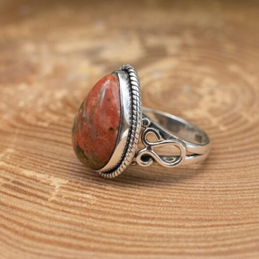 Unakite Sterling Silver Ring (0.925) - Image 2