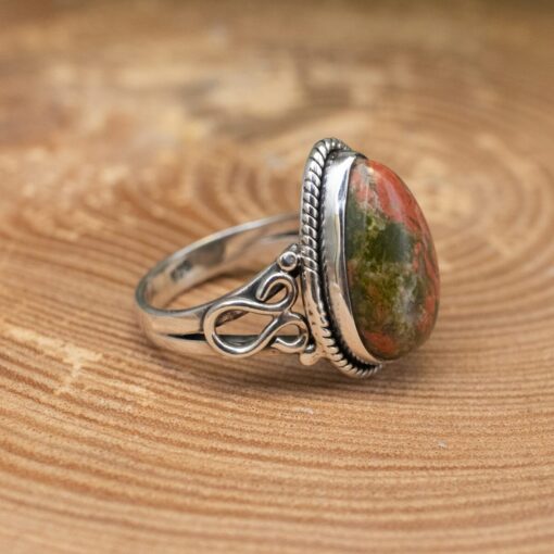 Unakite Sterling Silver Ring (0.925) - Image 3