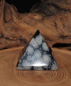 Snowflake Obsidian Pyramid