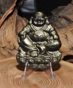 Gold Sheen Obsidian Laughing Buddha
