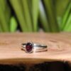 Garnet Sterling Silver Ring (.925) Size 7