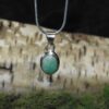 Emerald Sterling Silver Pendant (.925)