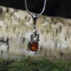 Amber Sterling Silver Pendant (.925)
