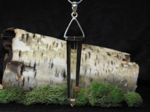 Smokey Quartz Sterling Silver Pendant (.925)