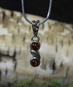Amber Sterling Silver Pendant (.925)