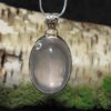 Rose Quartz Sterling Silver Pendant (.925)