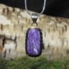 Charoite Sterling Silver Pendant (.925)