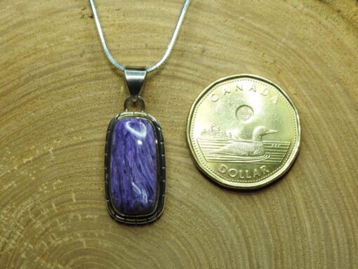 Charoite Sterling Silver Pendant (.925) - Image 3