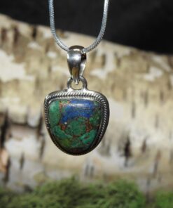 Azurite/Malachite Sterling Silver Pendant (.925)