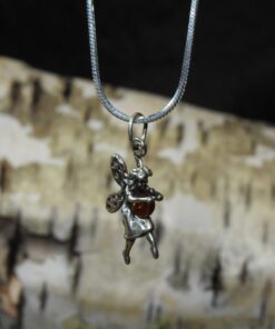Amber Sterling Silver Pendant (.925)