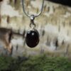 Garnet Sterling Silver Pendant (.925)