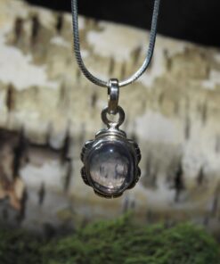 Lavender Quartz Sterling Silver Pendant (.925)
