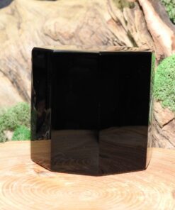 Black Obsidian Hexagon Pedestal