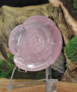 Rose Quartz Rose Carving