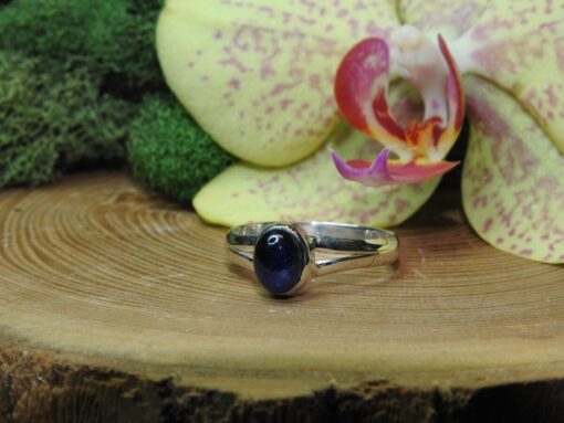 Sapphire Sterling Silver Ring (.925) Size 10 - Image 2