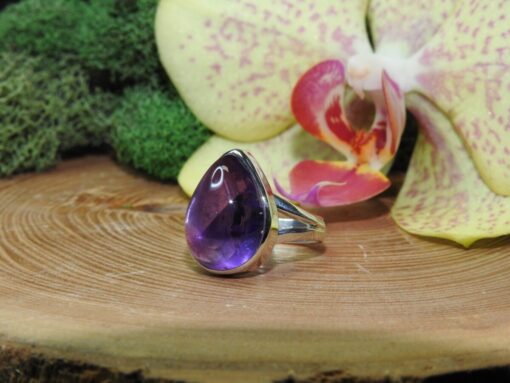 Amethyst Sterling Silver Ring (.925) Size 5 - Image 2
