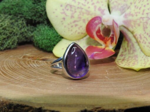 Amethyst Sterling Silver Ring (.925) Size 5 - Image 3