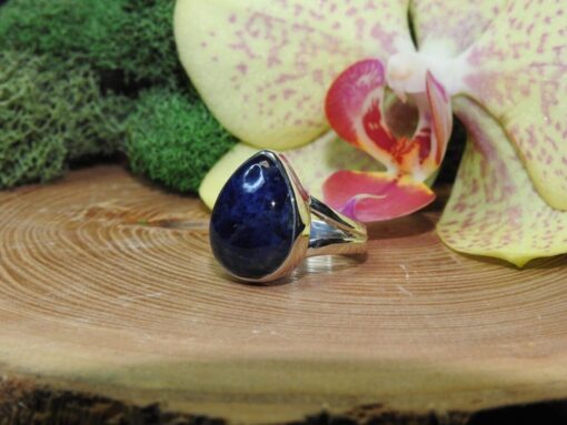 Sodalite Sterling Silver Ring (.925) Size 5 - Image 2