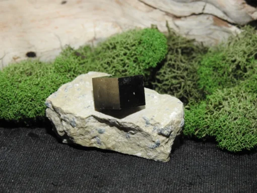 Pyrite Cube on Matrix